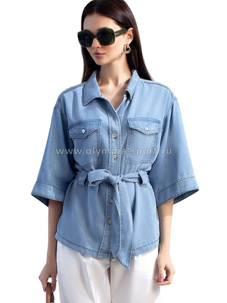 Блузка женская Vilatte D59.020 светло-голубой