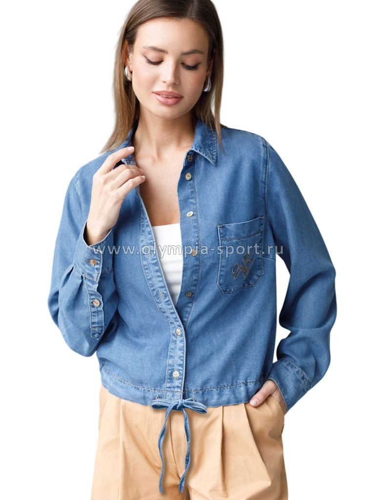 Блузка женская Vilatte D59.021 светло-синий