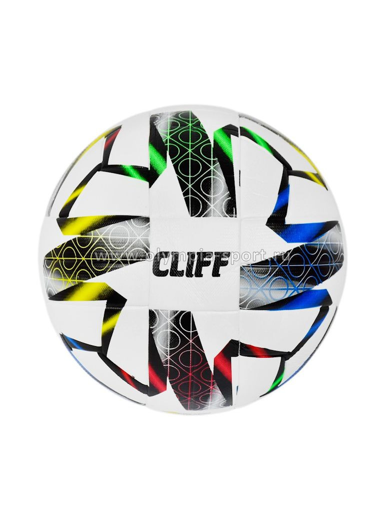 Мяч футбольный CLIFF 2510 р.5, PU, бело-сине-красный